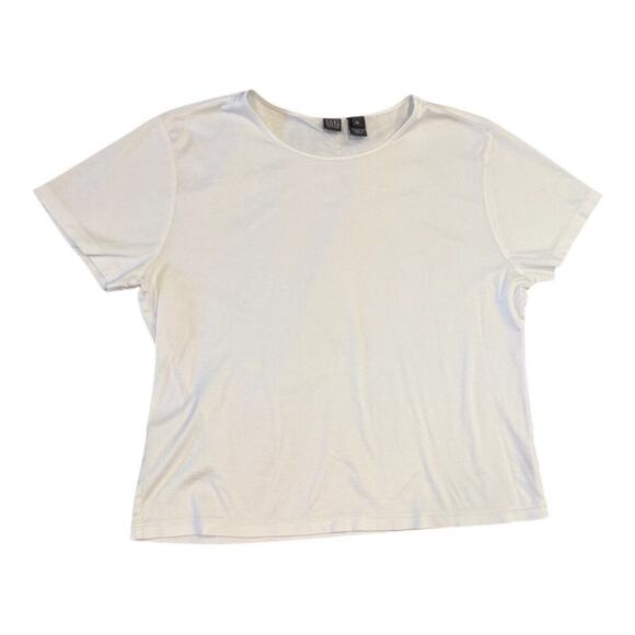 🤍 Saks‎ Fifth Avenue White Cotton Tee – Women’s XL 🤍 - Picture 1 of 4